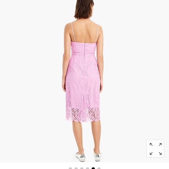 J. Crew Guipure Pastel Purple Eyelet Lace Spaghetti Strap Dress - Picture 2 of 15